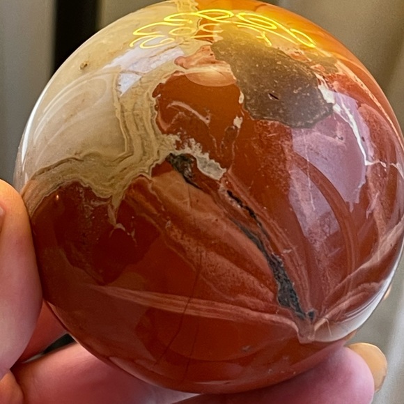 Earth Art hand crafted artisan Jewelry - Large Red Agate gemstone spheres